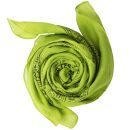 Sciarpa di cotone - Ganesha verde - nero - foulard quadrato