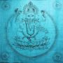 Pañuelo de algodón - Ganesha azul - negro - Pañuelo cuadrado para el cuello