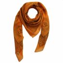 Sciarpa di cotone - Ganesha arancione - nero - foulard...