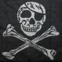 Pañuelo de algodón - Pirata Calaveras 02 negro - blanco - Pañuelo cuadrado para el cuello