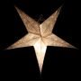 Estrella de papel - Estrella de Navidad - Estrella de 5 puntas - blanco-blanco - 40 cm