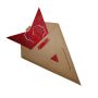 Paper star - Christmas star - 5-pointed star - red-black patterned - 60 cm