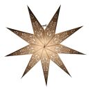 Stella di carta - Stella di Natale - Stella a 9 punte - fantasia bianca 02 - 60 cm