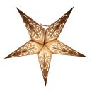 Estrella de papel - Estrella de Navidad - Estrella de 5 puntas - blanco-gris - 60 cm