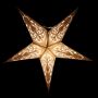 Estrella de papel - Estrella de Navidad - Estrella de 5 puntas - blanco-gris - 60 cm