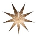 Estrella de papel - Estrella de Navidad - Estrella de 9 puntas - estampado blanco 03 - 60 cm