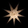 Estrella de papel - Estrella de Navidad - Estrella de 9 puntas - estampado blanco 03 - 60 cm