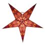 Estrella de papel - Estrella de Navidad - Estrella de 5 puntas - estampado marrón - 60 cm