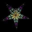 Estrella de papel - Estrella de Navidad - Estrella de 5 puntas - estampado colorido - 60 cm