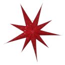 Stella di carta - Stella di Natale - Stella a 9 punte - fantasia rossa 03 - 60 cm
