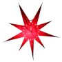Papierstern - Weihnachtsstern - Stern 9zackig rot gemustert 03 - 60 cm