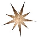 Estrella de papel - Estrella de Navidad - Estrella de 9 puntas - estampado blanco 04 - 60 cm