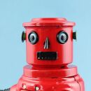 Roboter - Mechanical Roby Robot - rot - Blechroboter