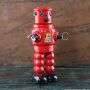 Roboter - Mechanical Roby Robot - rot - Blechroboter