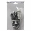 Cable textil blanco y negro con conector E14 para...