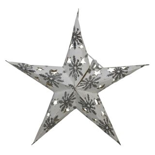 Estrella de papel - Estrella de Navidad - Estrella de 5 puntas - Copo de nieve - 20 cm
