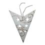 Paper star - Christmas star - 5-pointed star - white-gold patterned - 20 cm