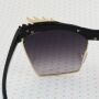 Retro Sonnenbrille - Augenbrauen - gold - schwarz