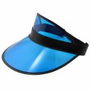 Visor Cap - Retro Schildkappe - 80s Poker Schildmütze blau-schwarz