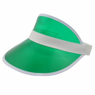 Visor Cap - Retro shield cap - 80s Poker baseball cap green-white