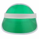 Visor Cap - Retro Schildkappe - 80s Poker Schildmütze grün-weiß