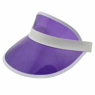 Visor Cap - Retro shield cap - 80s Poker baseball cap purple and white