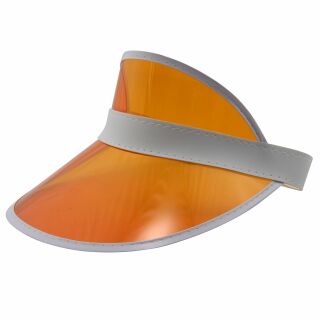 Visor Cap - Retro shield cap - 80s Poker baseball cap orange-white