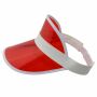 Visor Cap - Retro Schildkappe - 80s Poker Schildmütze rot-weiß