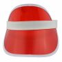 Visor Cap - Retro shield cap - 80s Poker baseball cap red-white
