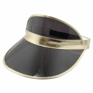 Visor Cap - Retro shield cap - 80s Poker baseball cap black and gold