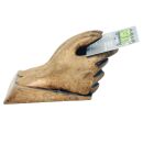 Business card holder - Hands - 7 cm - beige-light brown