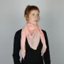 Cotton Scarf - pink - salmon pink - squared kerchief