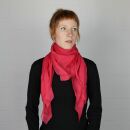Cotton Scarf - red - raspberry red - squared kerchief