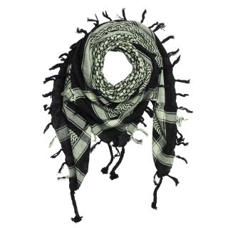 Kufiya - Keffiyeh - negro - verde-menta verde - Pañuelo de Arafat