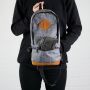 Kleiner Rucksack - Schultertasche - Umhängetasche - grau-meliert - Muster 02