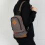 Kleiner Rucksack - Schultertasche - Umhängetasche - braun - Muster 04