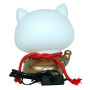 Katzenlampe - Lampe mit Glückskatze Motiv - gold