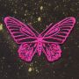 Aufnäher - Schmetterling - pink - Patch