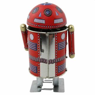 Blechspielzeug Walking Rote Roboter Modell Einzigartiges Sammlerstück 