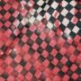Pañuelo para el cuello - patrón de tablero de ajedrez - rojo