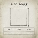 Cotton Scarf - Cherry Print - black - squared kerchief