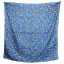 Sciarpa di cotone - ciliegie - blu - foulard quadrato