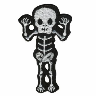 Patch - scheletro - sfacciato in bianco e nero - toppa