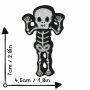 Patch - scheletro - sfacciato in bianco e nero - toppa
