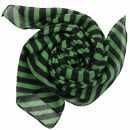 Cotton Scarf - Circles - green - black - squared kerchief