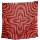 Baumwolltuch - Ringe - rot - quadratisches Tuch