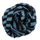 Sciarpa di cotone - anelli - blu - foulard quadrato