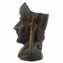 Pirate pen pot - brass - red