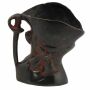 Pirate pen pot - brass - red