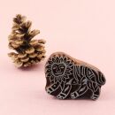 Wooden Stamp - Lion - right - 2,7 inch - Stamp made of wood